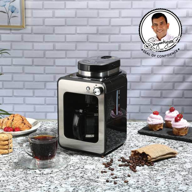 WONDERCHEF Regalia Bean-to-Cup Brew Coffee Maker with Grinder 4 Cups Coffee Maker