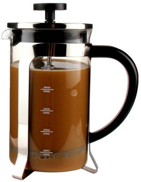 InstaCuppa French Press Coffee Maker 600 ML, 4 Part Superior Filtration System, Heat Resistant Borosilicate Carafe with Measurement Markings 6 Cups Coffee Maker