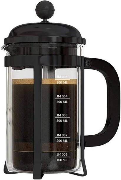 InstaCuppa French Press Coffee Maker with 4 Part Superior Filtration 350 ML, Black 4 Cups Coffee Maker