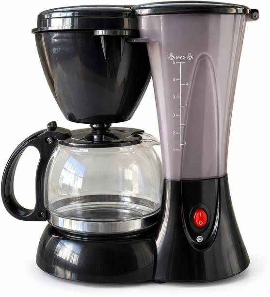 ADX 5 Cup Electric Drip Coffee Maker with Reusable Filter & Keep Warm Function 5 Cups Coffee Maker