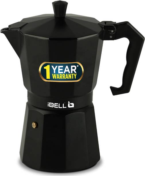 iBELL MP6370S Classic Moka Pot, Italian Espresso Maker, Percolator, Filter coffeepot, 6 Cups Coffee Maker