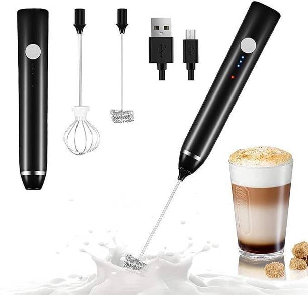 FINARO Coffee Beater Milk Frother Handheld USB Rechargeable Foam Maker for Coffee 2 Cups Coffee Maker