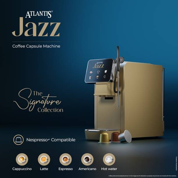ATLANTIS JAZZ Coffee Capsule Machine | Integrated Milk Dispensing | Cappuccino & Latte | Personal Coffee Maker