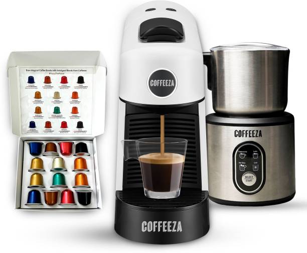 Coffeeza Finero Next Coffee Making Machine & Milk Frother Combo 20 Cups Coffee Maker