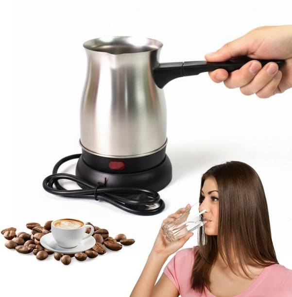 Drumstone Electric Turkish Coffee Maker | Stainless Steel Fast Heating Gift 3 Cups Coffee Maker