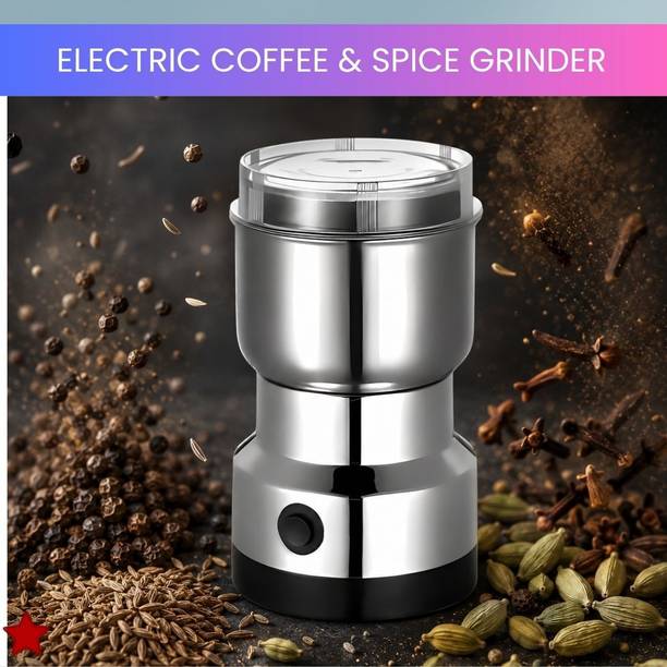 Nima Stainless Steel Mini Mixer Grinder With Coffee Maker for Masala/Coffee BeansC88 Personal Coffee Maker