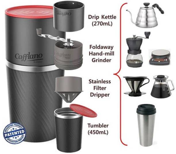 Cafflano Klassic All in One Coffee Maker 2 Cups Coffee Maker