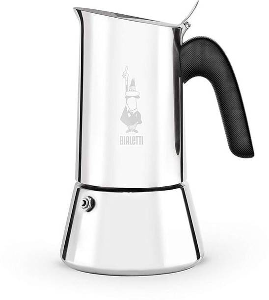 Bialetti New Venus Induction Moka pot, 18/10 steel; Suitable for Induction and Gas stove 6 Cups Coffee Maker