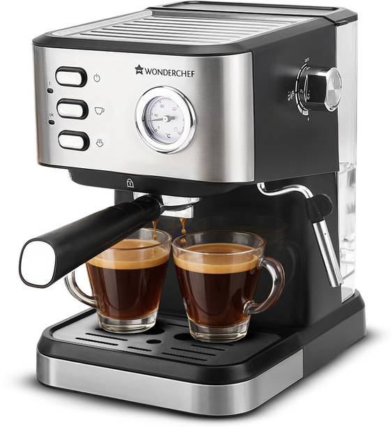 WONDERCHEF Regenta Espresso Coffee Machine With Steamer for Cuppuccino 19 Bar Coffee Maker