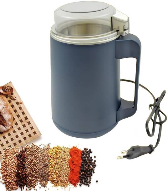 PREKSHIV Portable Electric Coffee Grinder | 300W Stainless Steel 4-Blade Mixer Grinder 4 Cups Coffee Maker