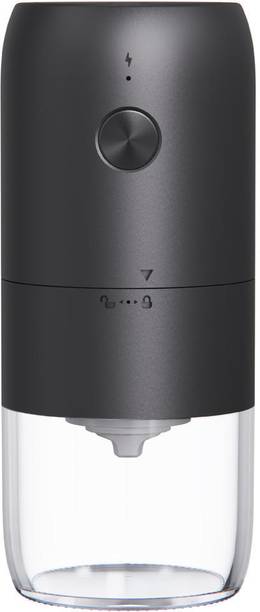 AXEON Portable Automatic Burr Grinder with USB Rechargeable One-Touch Operation, Black Coffee Maker