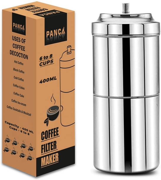 Panca Filter Coffee Maker Big Size,6 to 8 Cups,400ml Stainless Still Drip Coffee Maker 8 Cups Coffee Maker