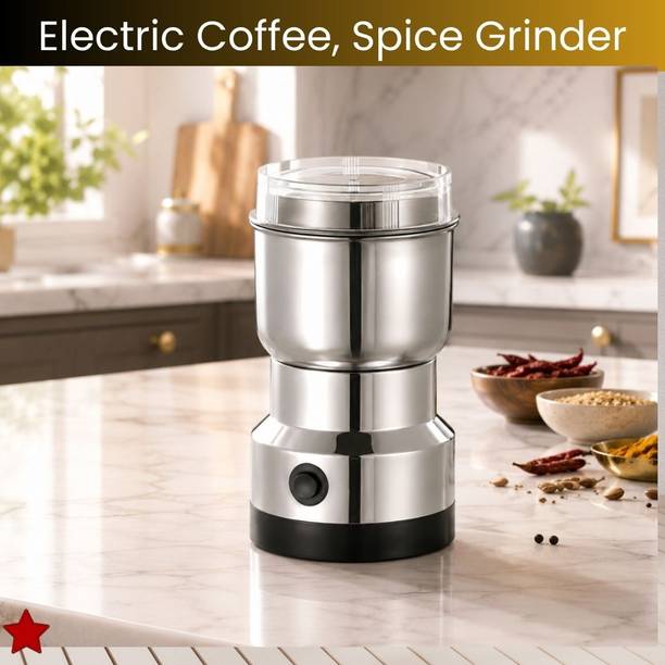 Nima Stainless Steel Mini Mixer Grinder With Coffee Maker for Masala/Coffee BeansC500 Personal Coffee Maker