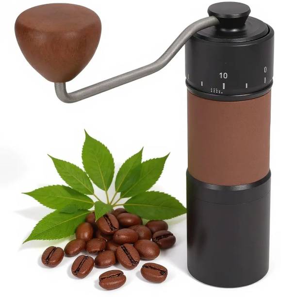 AASHONEE Brewmaster Manual Coffee Grinder – 420 Stainless Steel Burr, 27 Grind Settings, 3 Cups Coffee Maker