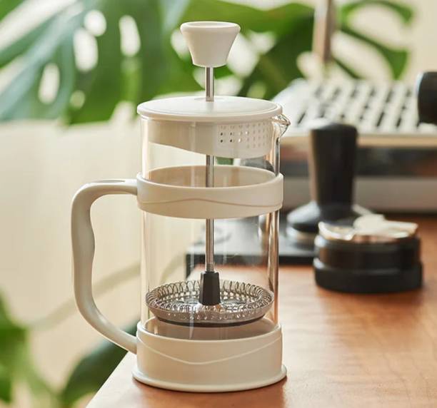 Triglav Coffee French Press 350ml, Heat-resistant glass, stainless steel, double filtered 2 Cups Coffee Maker