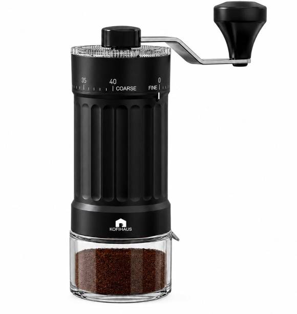 KOFIHAUS Manual Hand Grinder, Adjustable Conical Burr, Precision Grind Settings Personal Coffee Maker