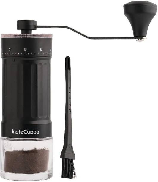 InstaCuppa Manual Coffee Bean Grinder with 40 Adjustable Settings, Fresh Grind for Espresso Coffee Maker