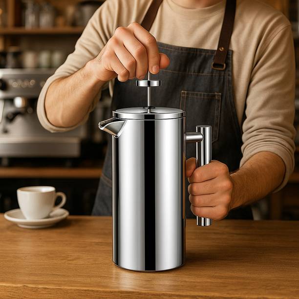 Definite Stainless Steel 800ml 4-Layer Filtration Rust-Proof 786g Body French Press 4 Cups Coffee Maker