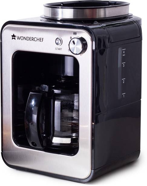 WONDERCHEF Regalia Bean-to-Cup Brew Coffee Maker with Grinder 4 Cups Coffee Maker