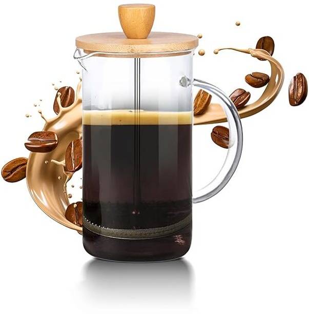 GREATZON French Press Glass Coffee Maker with Superior Stainless Steel Filtration System 8 Cups Coffee Maker