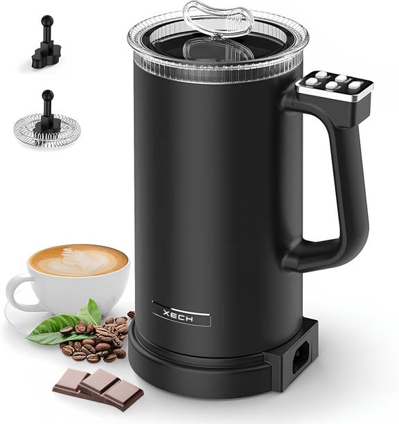 xech Mycafe Coffee Maker Electric Mini Milk Frother Warm and Cold Foam for Lattes 2 Cups Coffee Maker