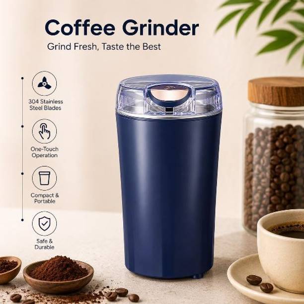 Orelya ORL-Electric Coffee Grinder-Portable-304 Steel Blades-01 8 Cups Coffee Maker