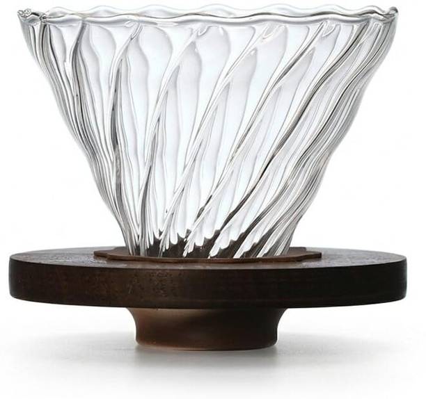 HANNEA Borosilicate Glass Coffee Dripper Personal Coffee Maker