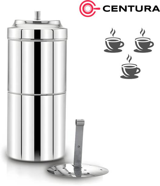 CENTURA Stainless Steel South Indian Style Drip Coffee Filter/Coffee Maker 3 Cups Coffee Maker