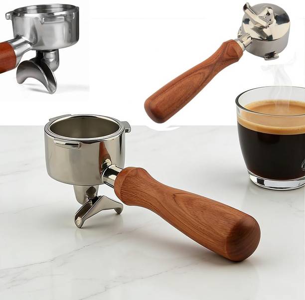 Brewalsa 51mm Portafilter Double spout for DeLonghi Dedica EC680/EC685/EC860 wooden 2 Cups Coffee Maker