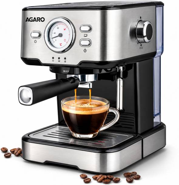 AGARO Imperial 15-Bar Espresso Coffee Maker with Adjustable Milk Frother Wand 6 Cups Coffee Maker