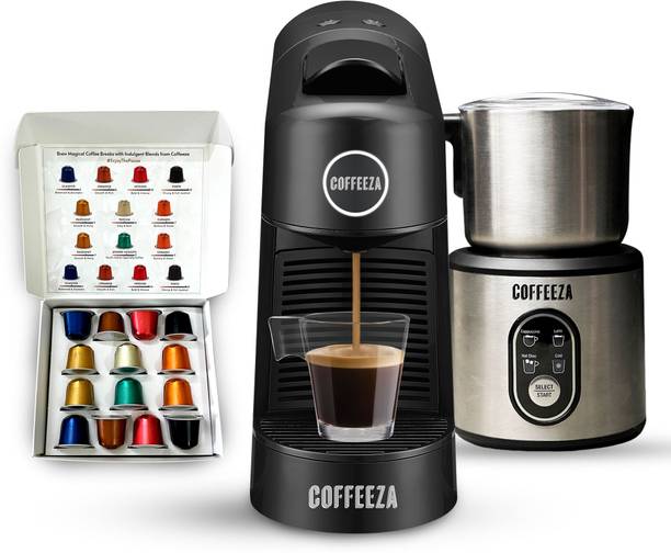 Coffeeza Finero Next Coffee Making Machine & Milk Frother Combo 20 Cups Coffee Maker