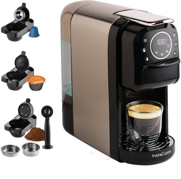 InstaCuppa 3-in-1 Espresso Coffee Maker | Works with Ground Coffee, Pods & Capsules 6 Cups Coffee Maker