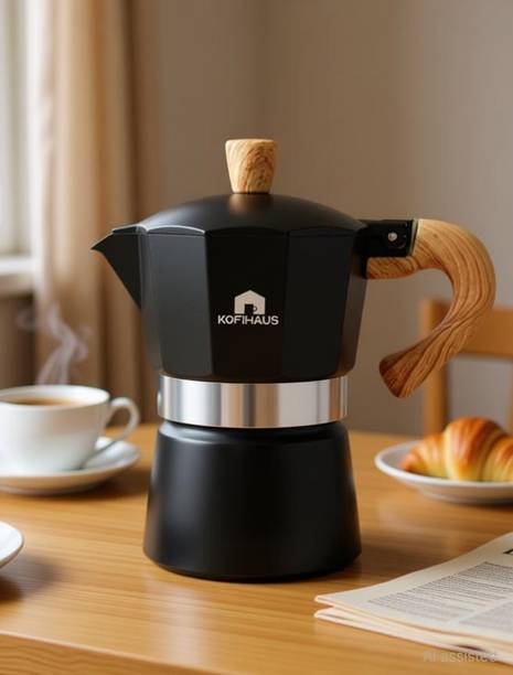 KOFIHAUS Moka Pot Espresso Maker – 300 ml Stovetop Coffee Maker | Classic Italian Design 4 Cups Coffee Maker