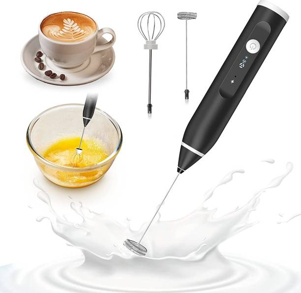 FINARO Milk Frother Handheld USB Rechargeable Electric Whisk, Foam Maker for Coffee 10 Cups Coffee Maker