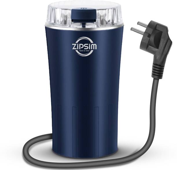 ZIPSIM Stainless Steel Mixer for Masala, Herbs, Dry Spices & Nuts, Push Button Control Coffee Maker