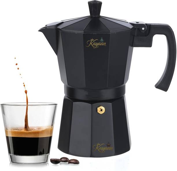 Kayaan Classic Moka Pot, Stovetop,Espresso Coffee Maker, 300ML, Premium Aluminium Built Personal Coffee Maker