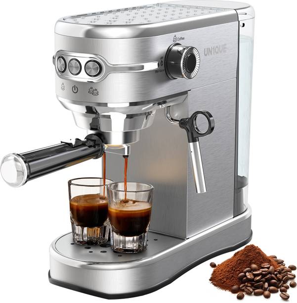 UN1QUE 20 Bar Espresso Coffee Machine with Steam Wand for Latte Espresso and Cappuccino 8 Cups Coffee Maker