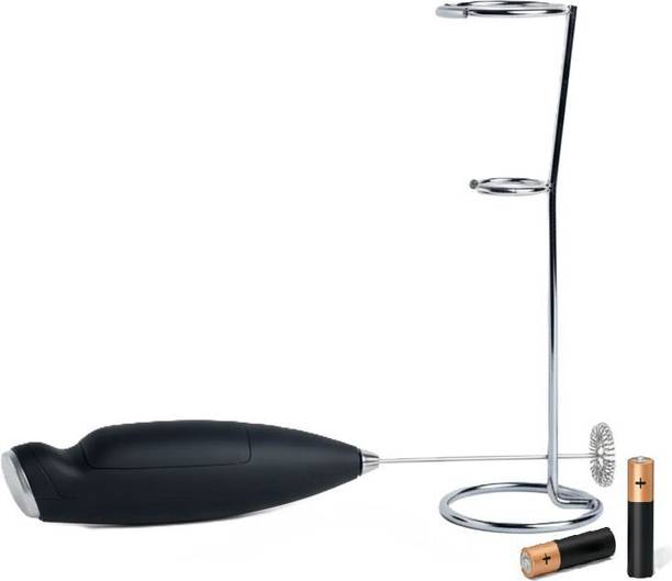 CAREHABITAT Shake Maker Milk Frother – Includes Stand, Whisk Wand, and Batteries for Travel 10 Cups Coffee Maker