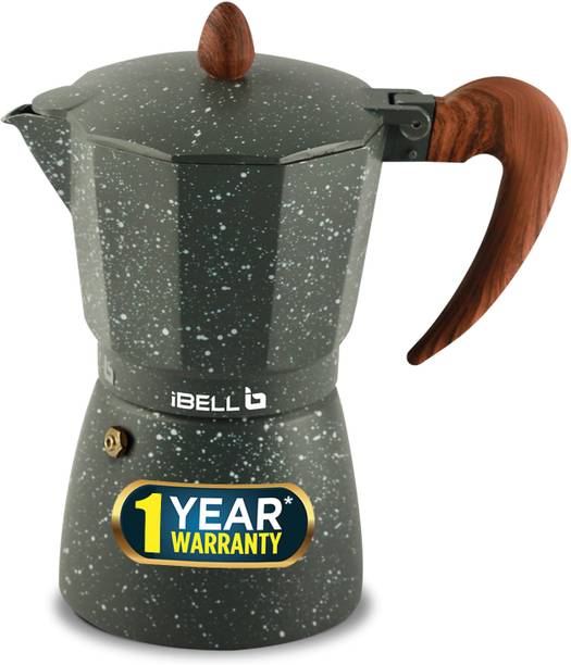 iBELL MP3370S Classic Moka Pot, Italian Espresso Maker, Percolator, Filter coffeepot, 3 Cups Coffee Maker