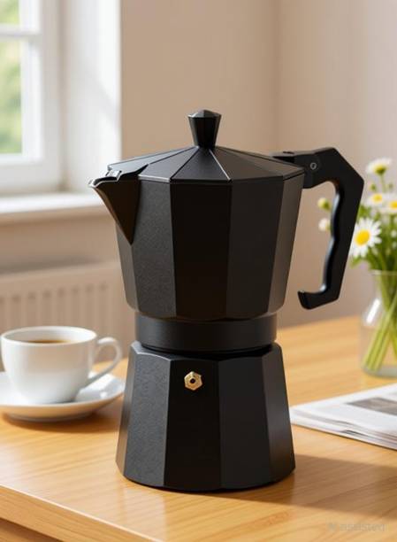 UK Enterprise Stovetop Espresso and Coffee Maker, Moka Pot for 9 Cups Coffee Maker