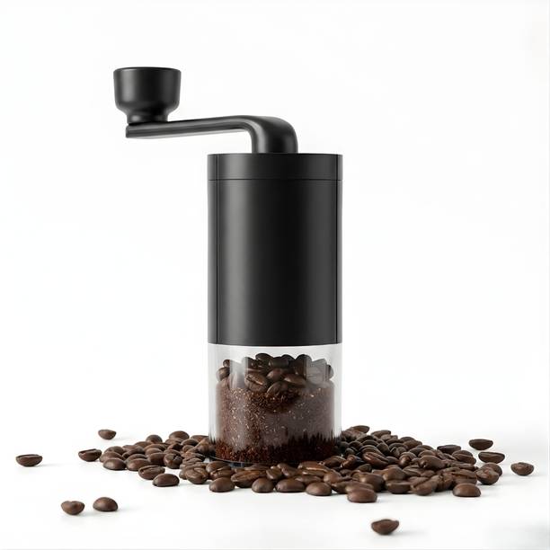 HIan Hand Operated Coffee Bean Grinder with 19g Bean Capacity, 36g Ground Holder 3 Cups Coffee Maker