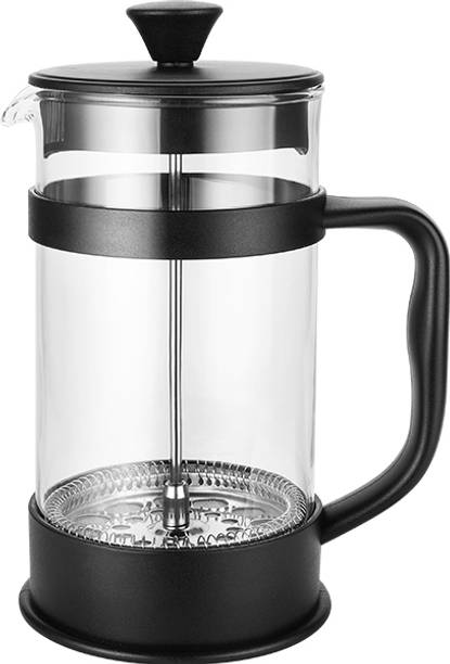 THE BEAN CO French Press 800 ML Coffee Maker | Heat Resistant borosilicate Glass 8 Cups Coffee Maker