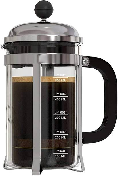 InstaCuppa FrenchPress Coffee Maker with Neoprene Sleeve | 4 Part Superior Filtraton 350 ml 4 Cups Coffee Maker