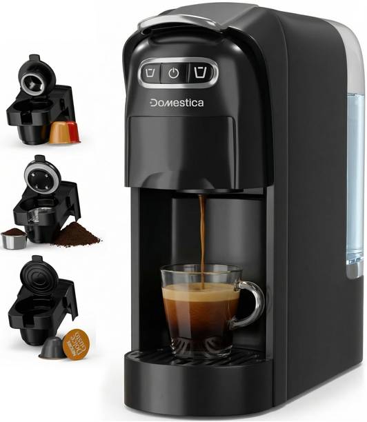 Domestica Brewcraft Pod 3-in-1 Multi Capsule Espresso Coffee Maker Machine for Home 21 Cups Coffee Maker