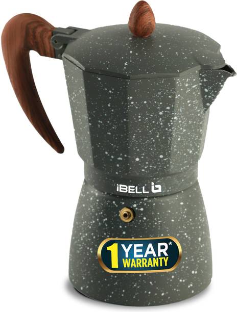 iBELL MP6450S Classic Moka Pot, Italian Espresso Maker, Percolator, Filter coffeepot, 6 Cups Coffee Maker