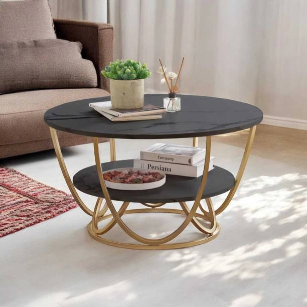 PrimePalette Modern Arc Luxurious Coffee Table Engineered Wood Coffee Table