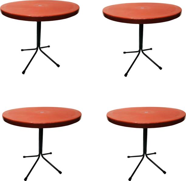 KITHANIA Restaurant Table Bar Dining Table Easily Foldable and Light Weight Table 4 PC Plastic 4 Seater Dining Table