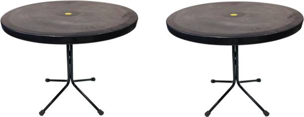 GOYALSON Restaurant Table Bar Dining Table Easily Foldable and Light Weight Table 2 PC Metal 4 Seater Dining Table