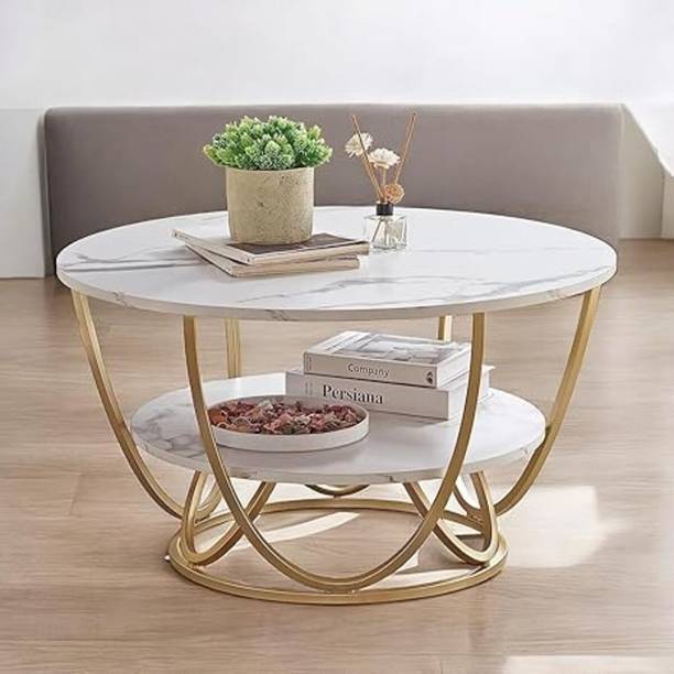 Mysoor art handicrafts Metal Frame & Marble Finish Laminated Top Coffee Table Engineered Wood Coffee Table