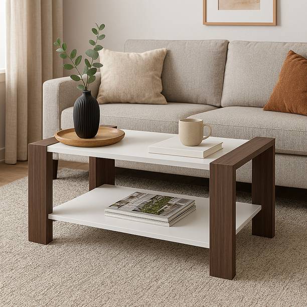 NITYAM Premium Quality Center Table With Storage Engineered Wood Coffee Table
